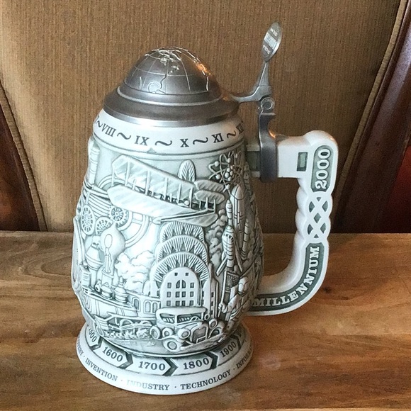 Avon Millennium Collectable Stein Beer Stein Mug with Pewter Lid - Picture 5 of 9